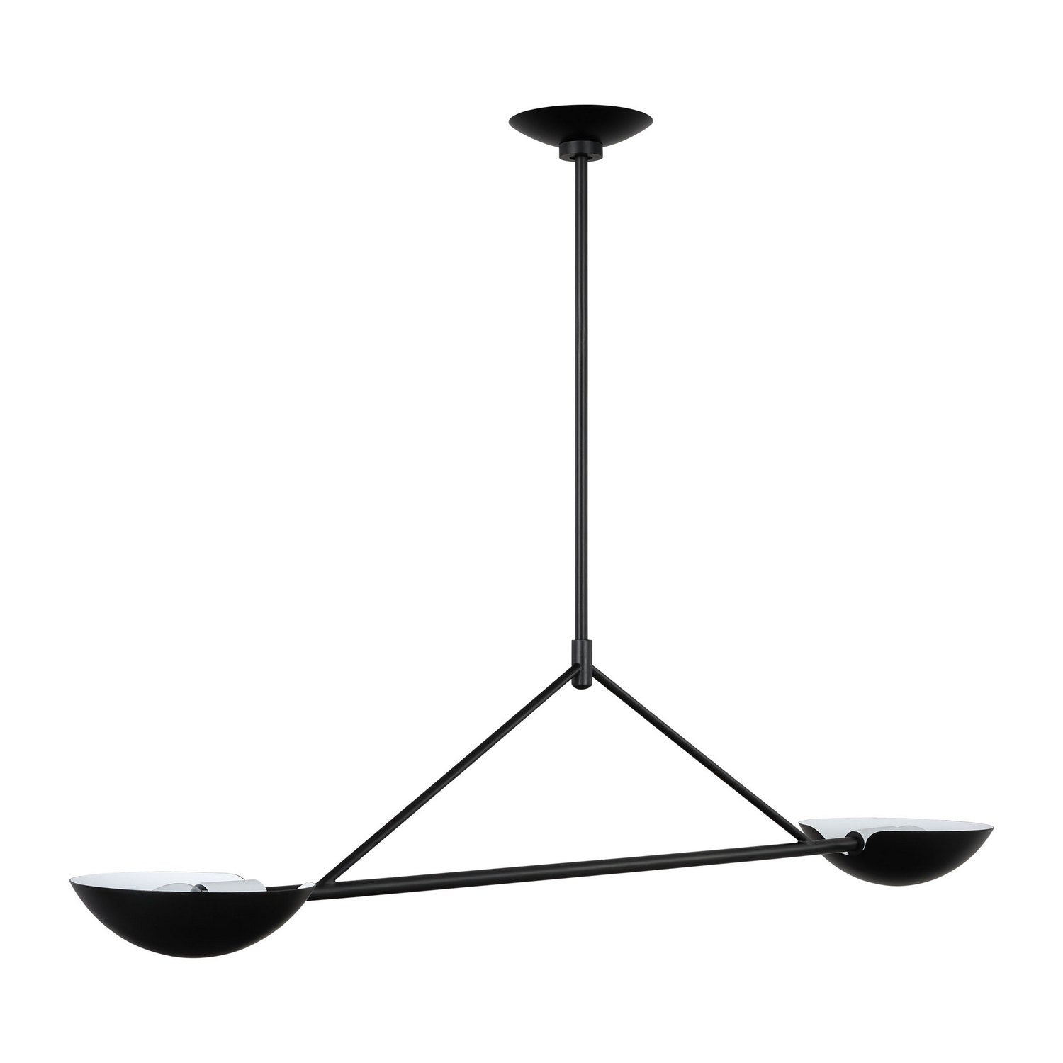 Visual Comfort Studio - EC1292AI - Two Light Linear Chandelier - Nevel - Aged Iron