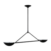 Visual Comfort Studio - EC1292AI - Two Light Linear Chandelier - Nevel - Aged Iron