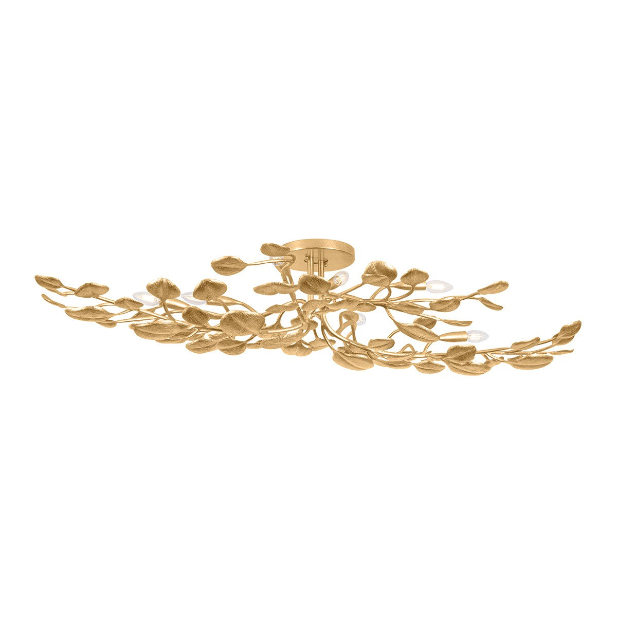 Corbett Lighting - 499-30-VGL - Eight Light Semi Flush Mount - Menorca - Vintage Gold Leaf