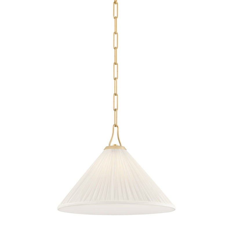 Mitzi - H1076701S-AGB - One Light Pendant - Merida - Aged Brass