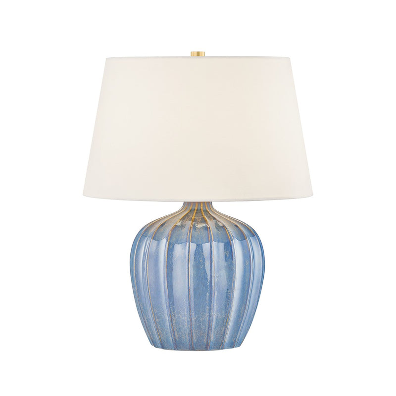 Mitzi - HL1029201-AGB/CSL - One Light Table Lamp - Myla - Aged Brass/Ceramic Spring Lake