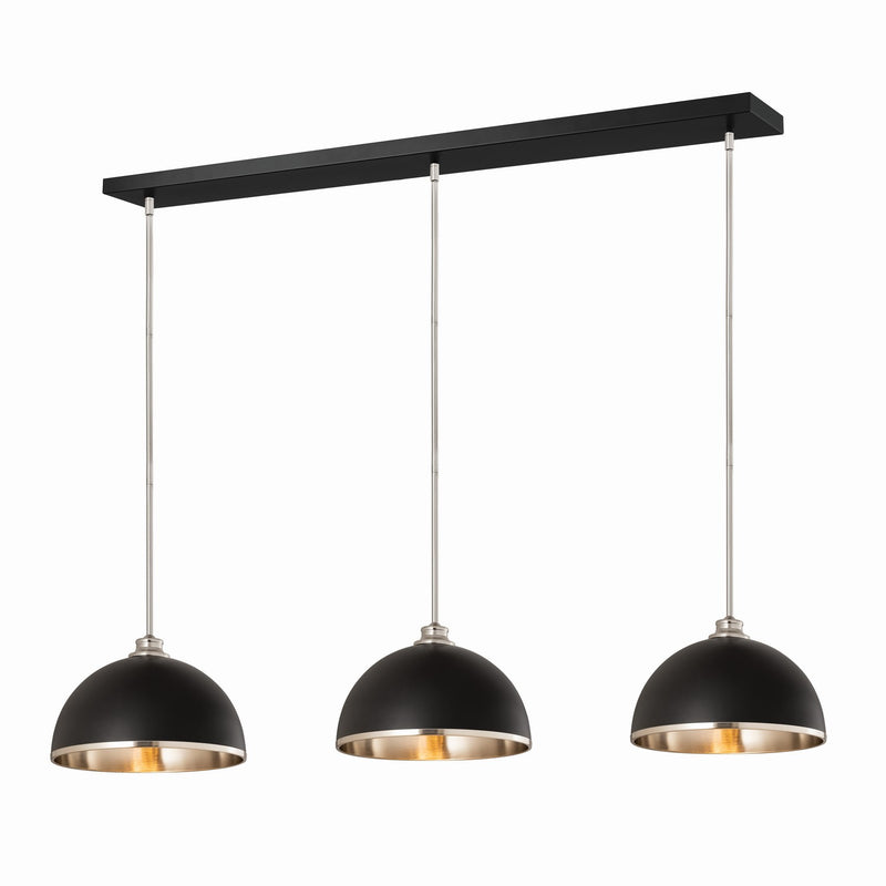 Z-Lite - 1004P14-3L-MB-BN - Three Light Pendant - Landry - Matte Black + Brushed Nickel