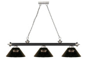 Z-Lite - 2306-3MB-BN-ARS - Three Light Billiard - Cordon - Matte Black + Brushed Nickel