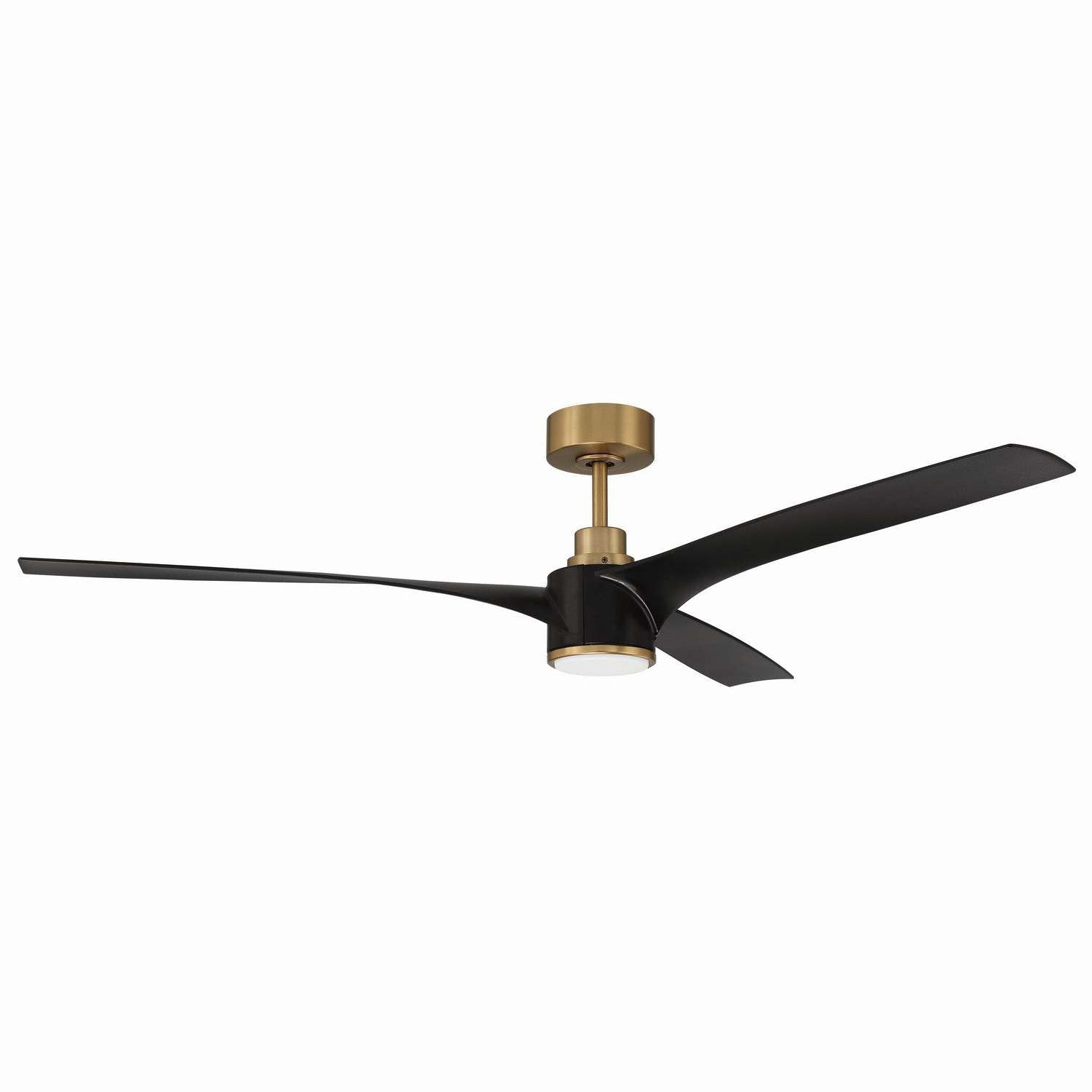 Craftmade - PHB60FBSB3-NWF - 60" Ceiling Fan - Phoebe 60" Indoor Ceiling Fan without Wifi - Flat Black/Satin Brass