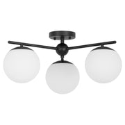 Quorum - 339-3-59 - Three Light Semi-Flush Mount - Jasper - Matte Black