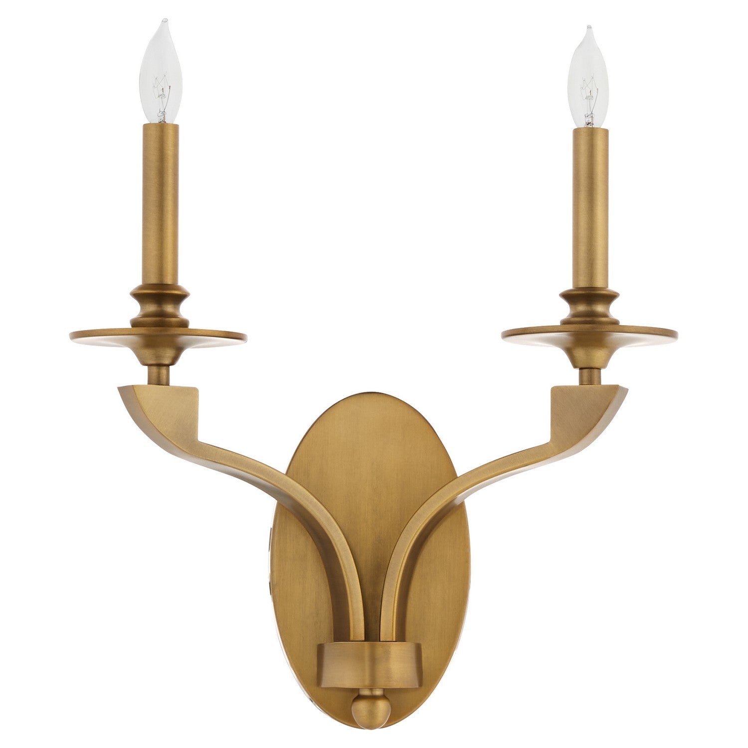 Quorum - 5240-2-47 - Two Light Wall Mount - Chantelle - Brushed Brass