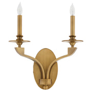 Quorum - 5240-2-47 - Two Light Wall Mount - Chantelle - Brushed Brass