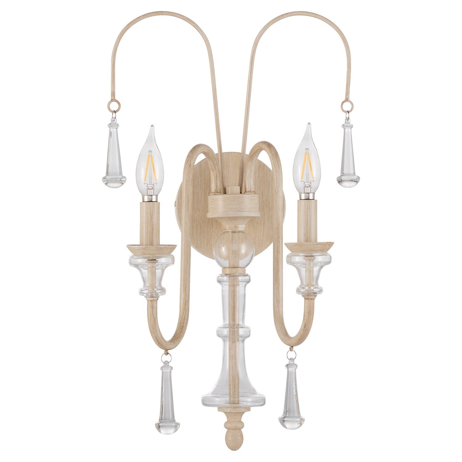 Quorum - 585-2-52 - Two Light Wall Mount - Clasica - Washed Oak
