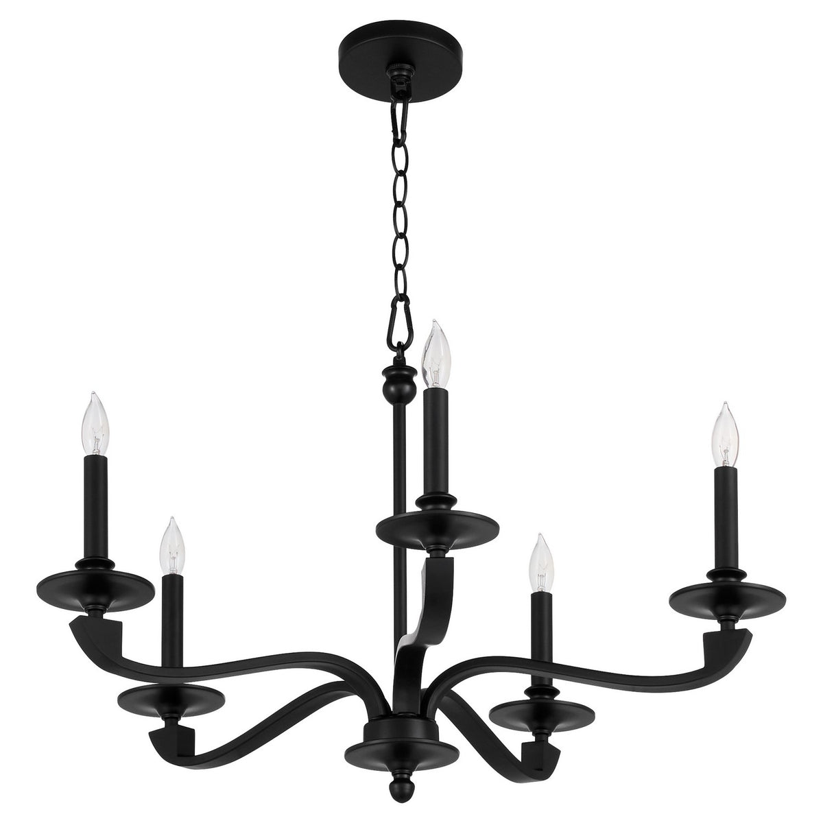 Quorum - 6240-5-59 - Five Light Chandelier - Chantelle - Matte Black