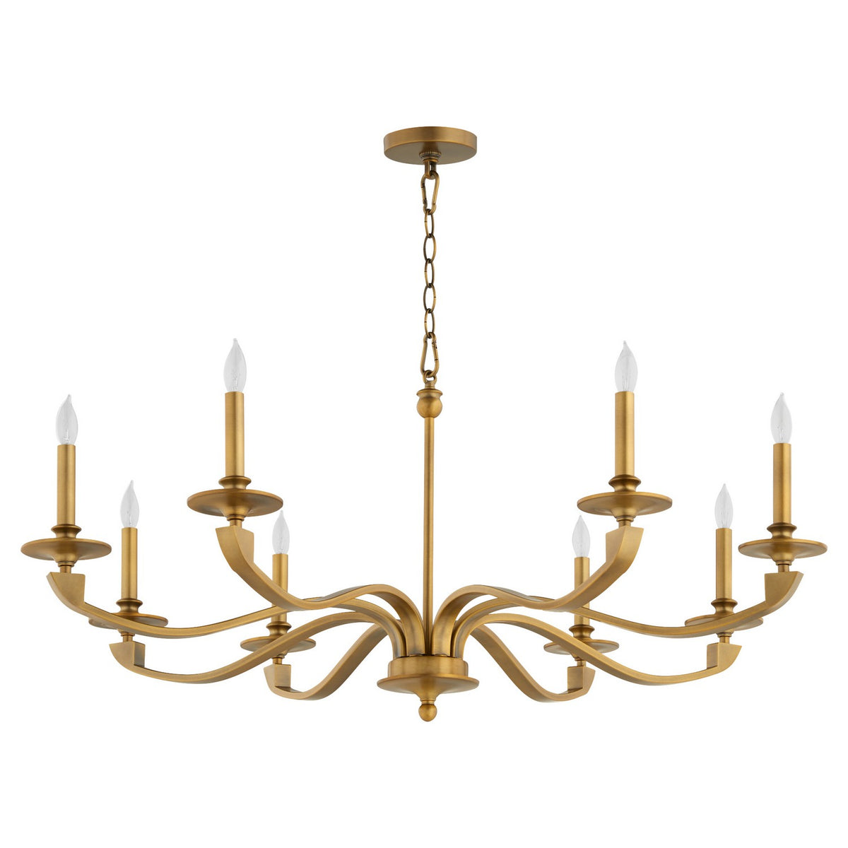 Quorum - 6240-8-47 - Eight Light Chandelier - Chantelle - Brushed Brass