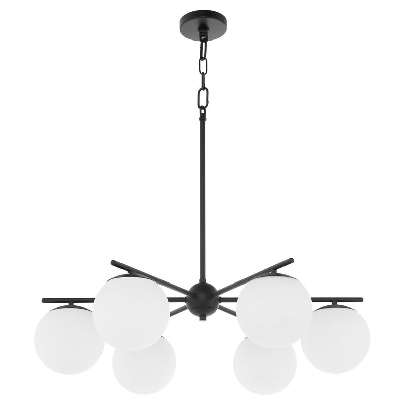 Quorum - 639-6-59 - Six Light Chandelier - Jasper - Matte Black