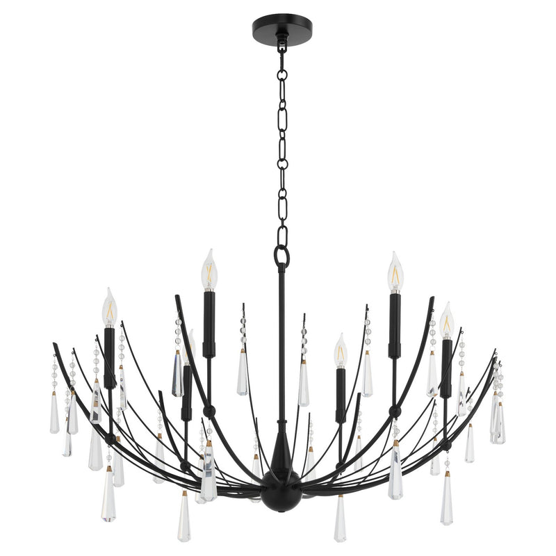 Quorum - 673-6-59 - Six Light Chandelier - Eloise - Matte Black