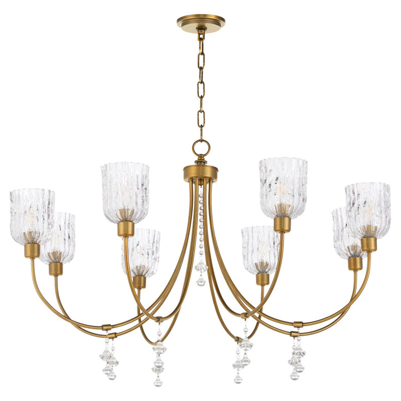 Quorum - 693-8-47 - Eight Light Chandelier - Meriam - Brushed Brass