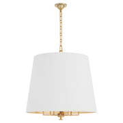 Quorum - 8562-6-80 - Six Light Pendant - Karnes - Aged Brass