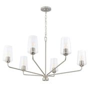 Progress Lighting - P400444-009 - Six Light Chandelier - Celino - Brushed Nickel