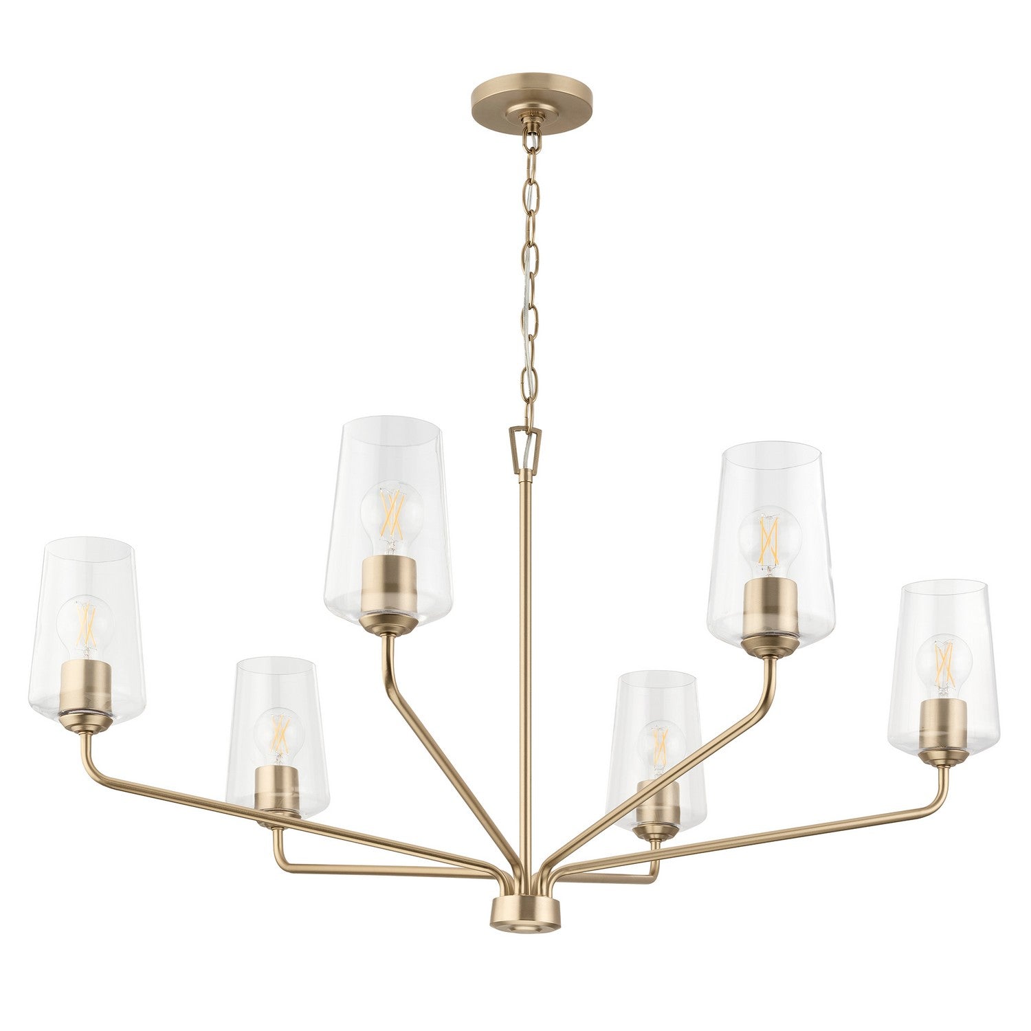 Progress Lighting - P400444-177 - Six Light Chandelier - Celino - Champagne Bronze