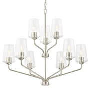 Progress Lighting - P400445-009 - Nine Light Chandelier - Celino - Brushed Nickel