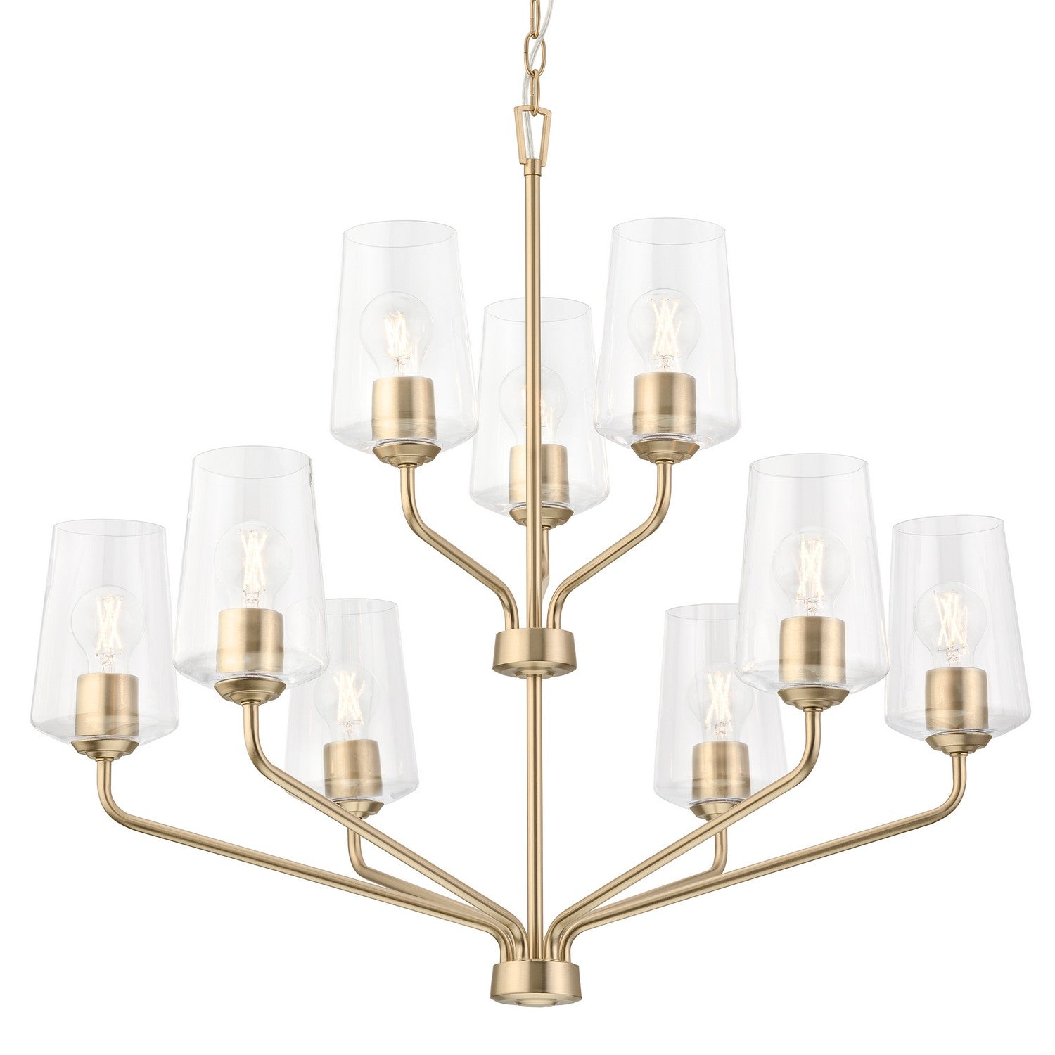 Progress Lighting - P400445-177 - Nine Light Chandelier - Celino - Champagne Bronze