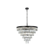 Elegant Lighting - 1060D27BK - 13 Light Chandelier - Josephine - Black
