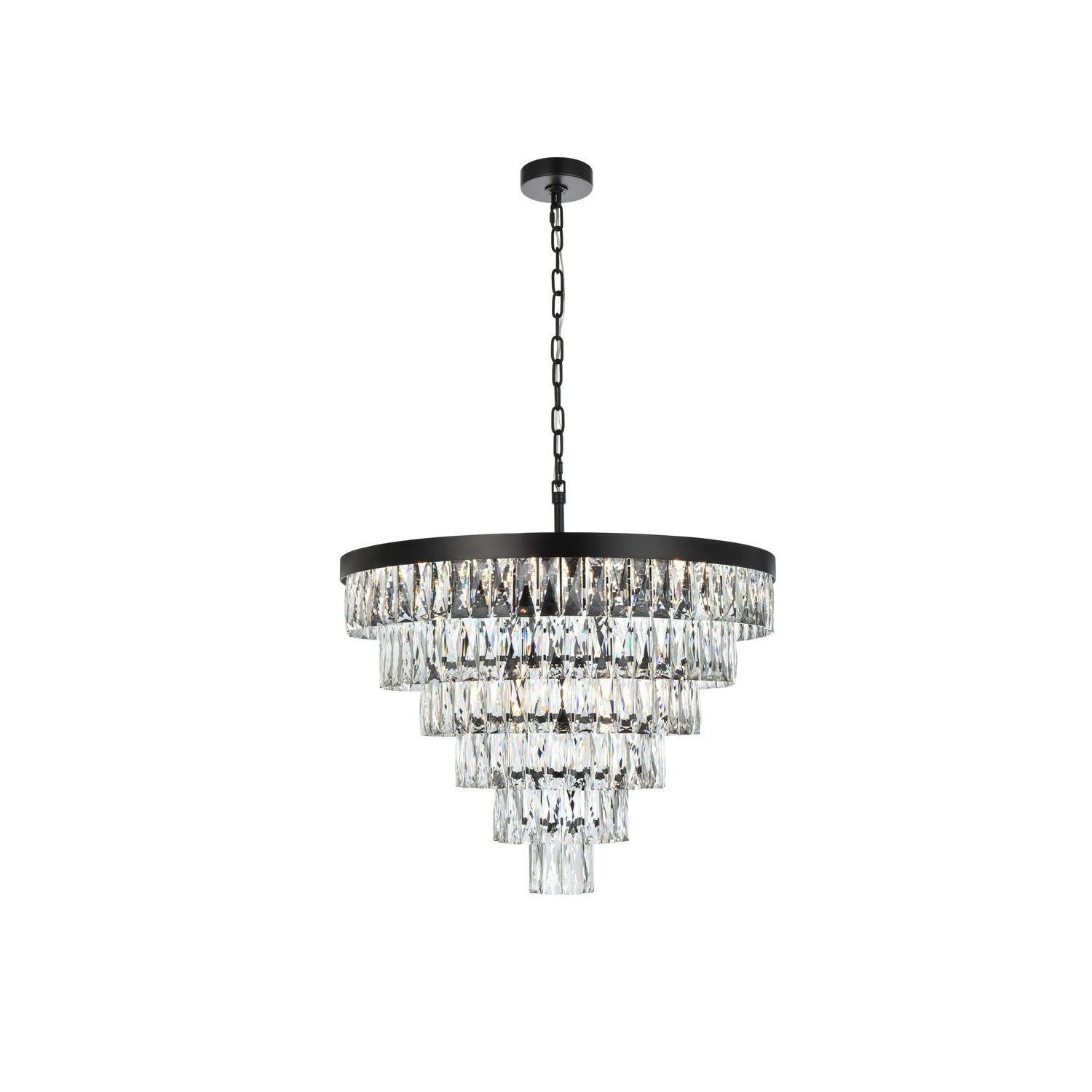 Elegant Lighting - 1060D27BK - 13 Light Chandelier - Josephine - Black