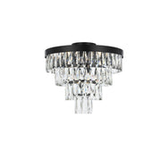 Elegant Lighting - 1060F18BK - Six Light Flush Mount - Josephine - Black