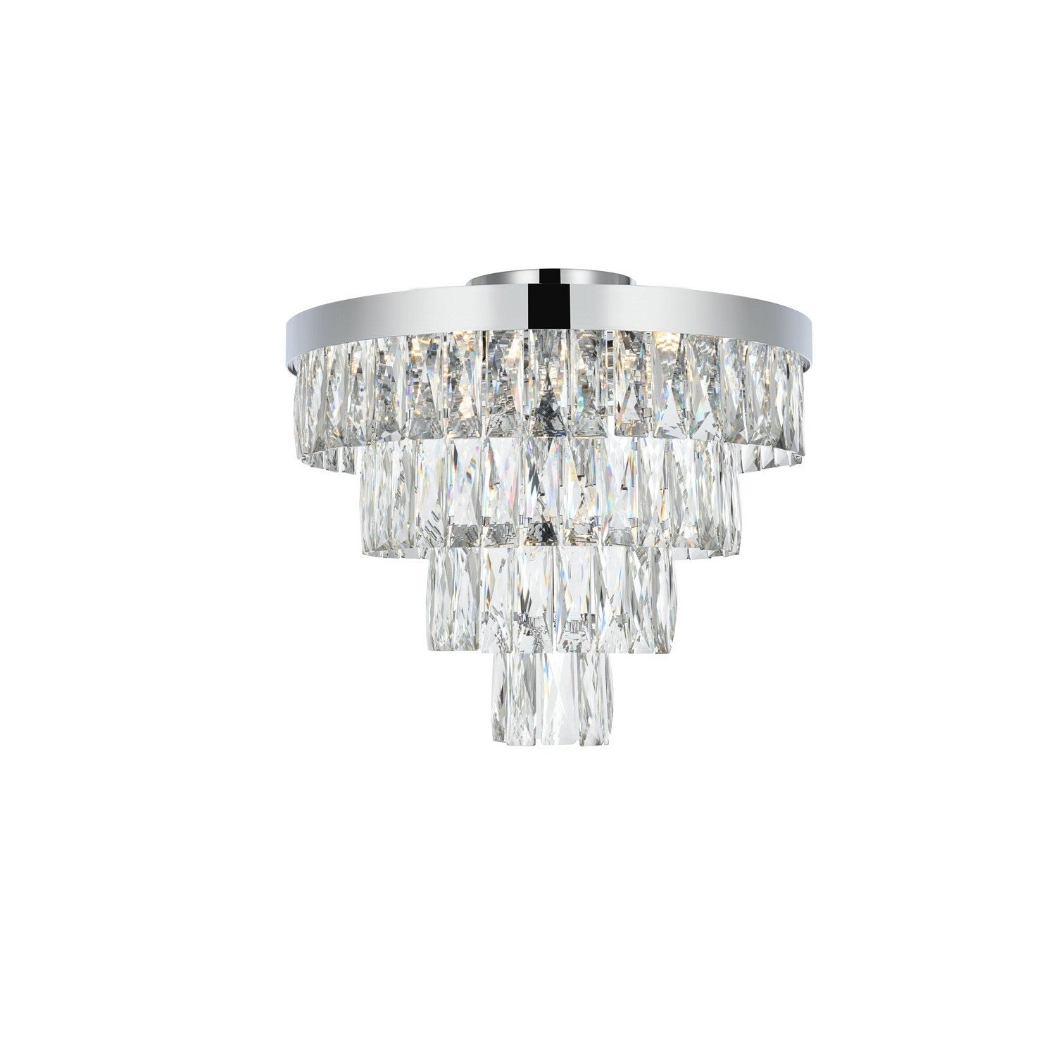 Elegant Lighting - 1060F18C - Six Light Flush Mount - Josephine - Chrome