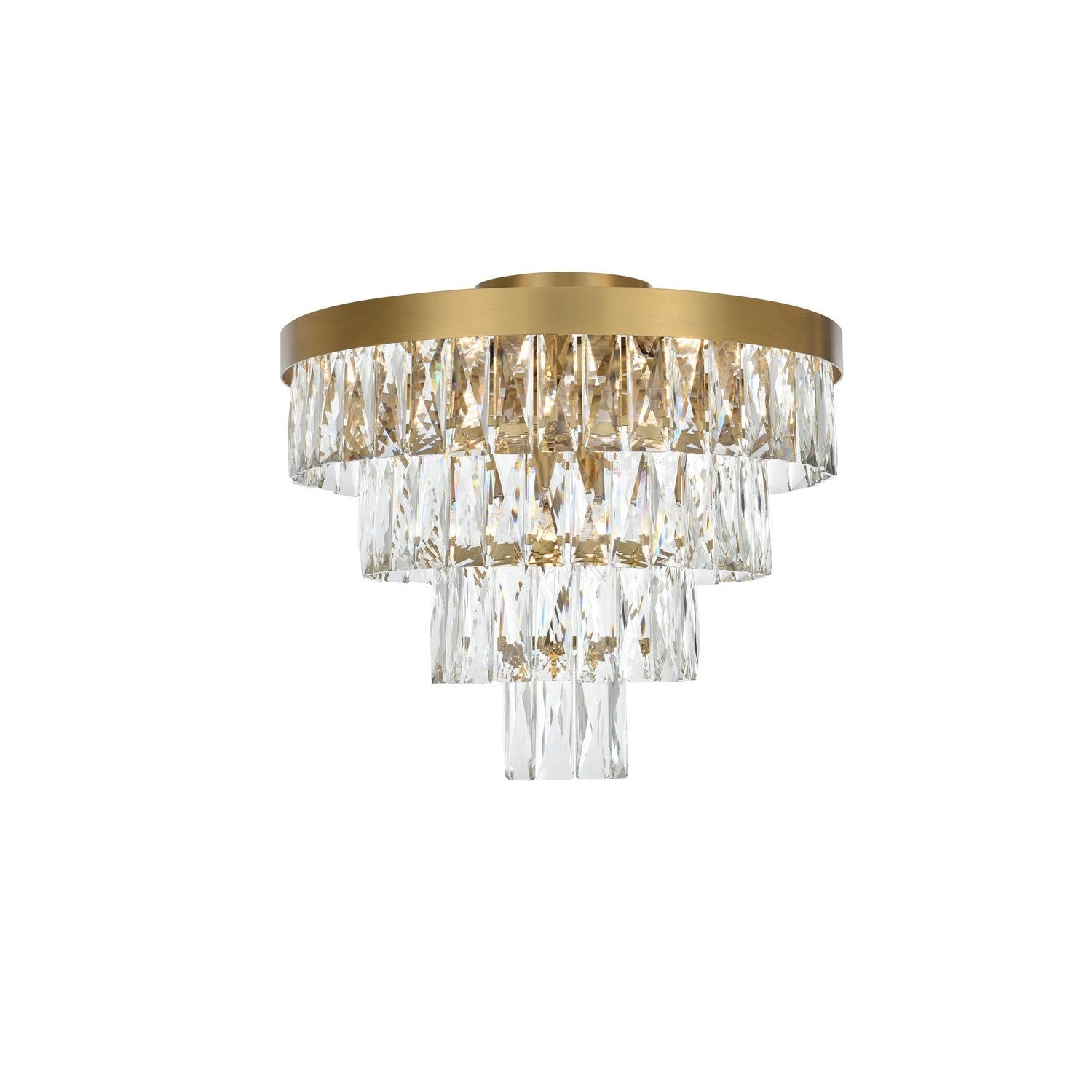 Elegant Lighting - 1060F18SG - Six Light Flush Mount - Josephine - Satin Gold