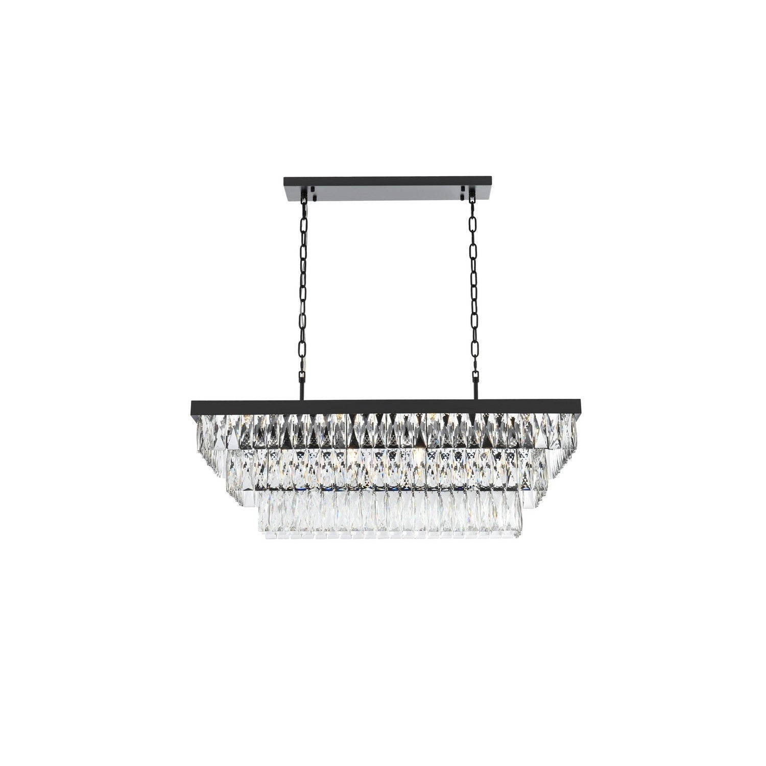 Elegant Lighting - 1060G36BK - 12 Light Chandelier - Josephine - Black