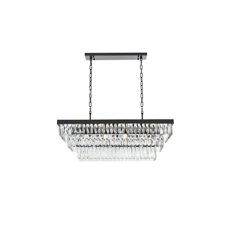 Elegant Lighting - 1060G36BK - 12 Light Chandelier - Josephine - Black