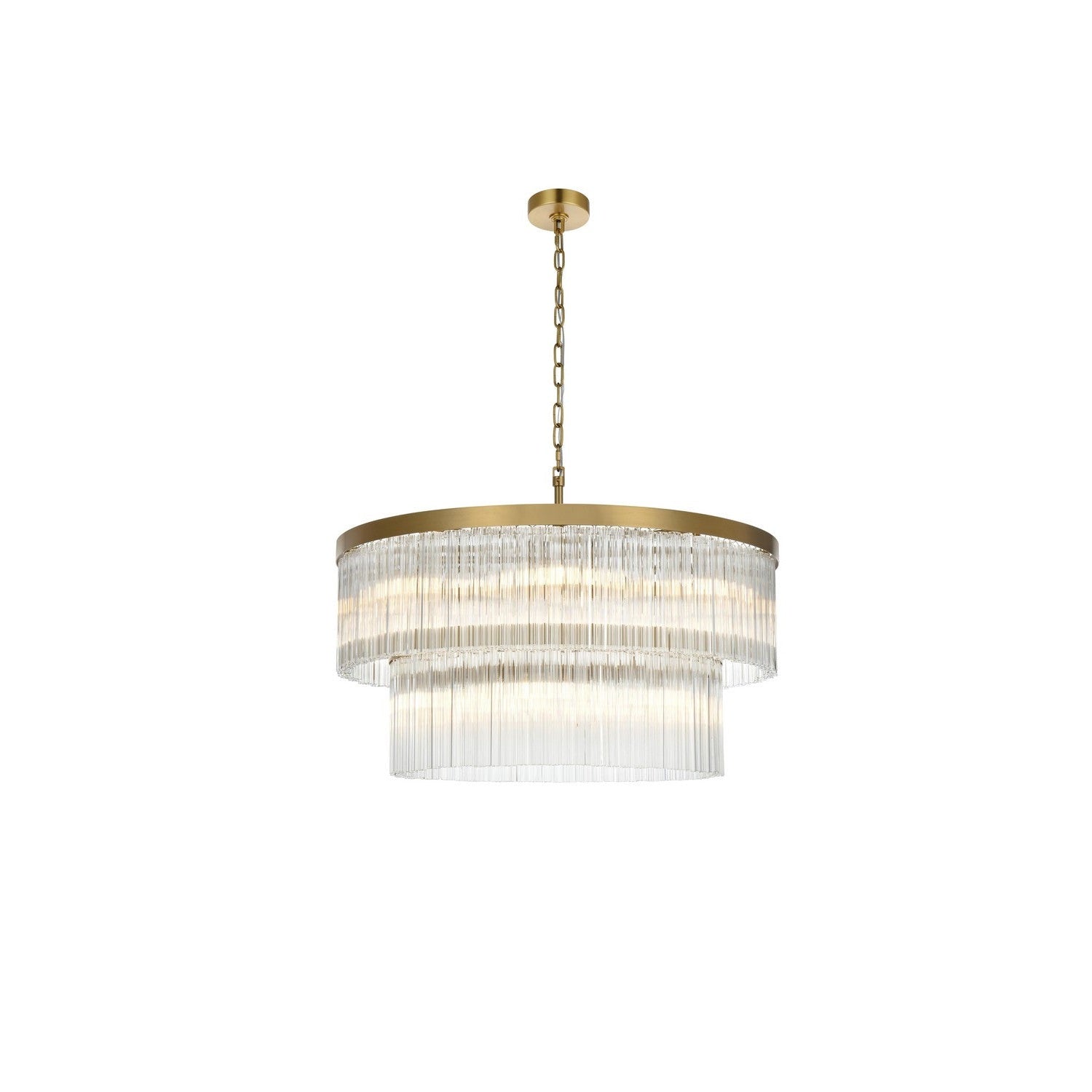 Elegant Lighting - 1070D32SG - 14 Light Chandelier - Harlow - Satin Gold