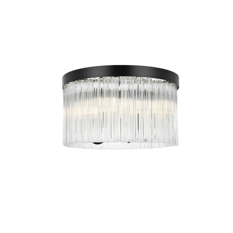 Elegant Lighting - 1070F16BK - Four Light Flush Mount - Harlow - Black