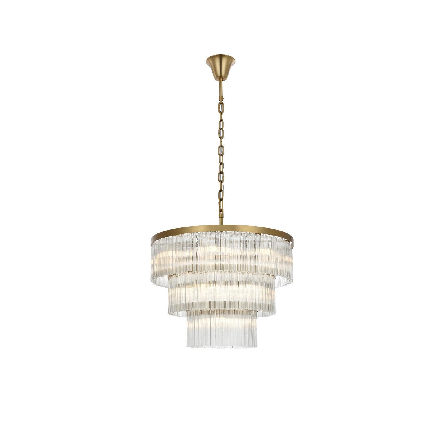 Elegant Lighting - 1070G32SG - 18 Light Chandelier - Harlow - Satin Gold