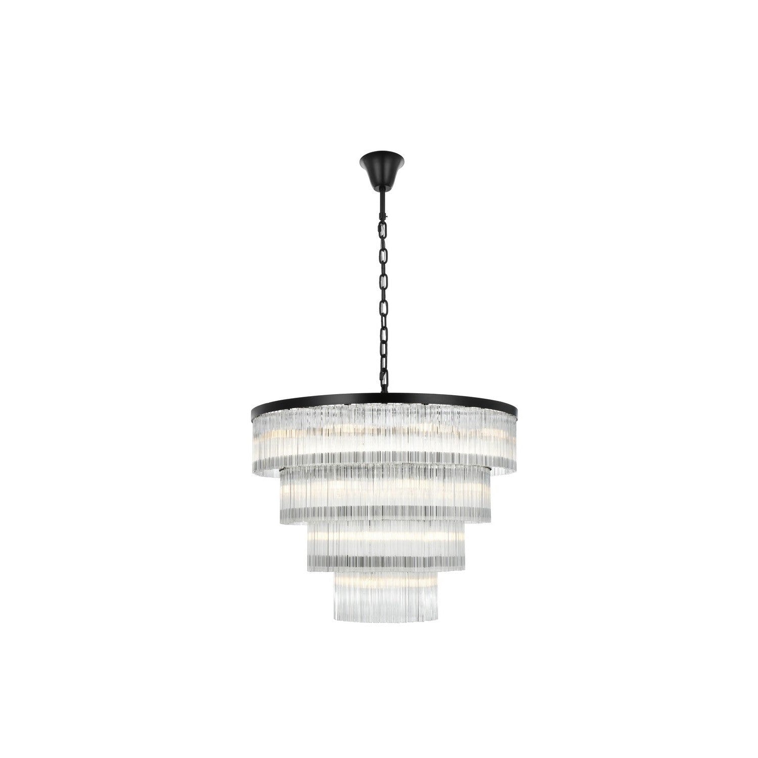 Elegant Lighting - 1070G40BK - 28 Light Chandelier - Harlow - Black