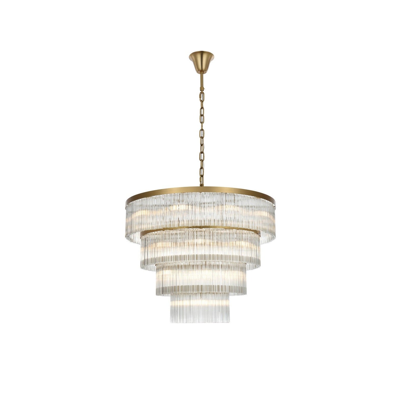 Elegant Lighting - 1070G40SG - 28 Light Chandelier - Harlow - Satin Gold