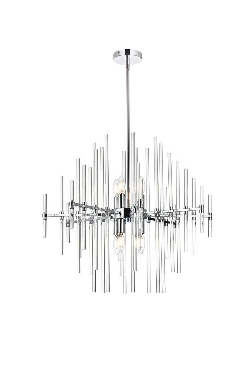 Elegant Lighting - 2502D27C - Eight Light Pendant - Sienna - Chrome
