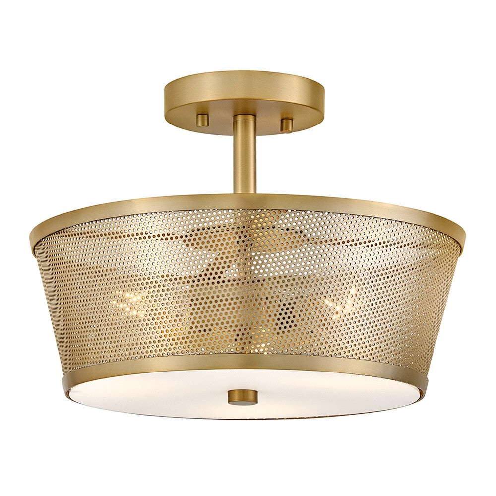 Lark - 84421LCB - LED Semi-Flush Mount - Cash - Lacquered Brass