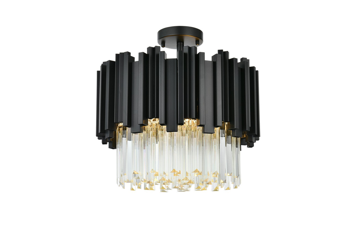 Elegant Lighting - 3400F16BK - Four Light Flush Mount - Willow - Black