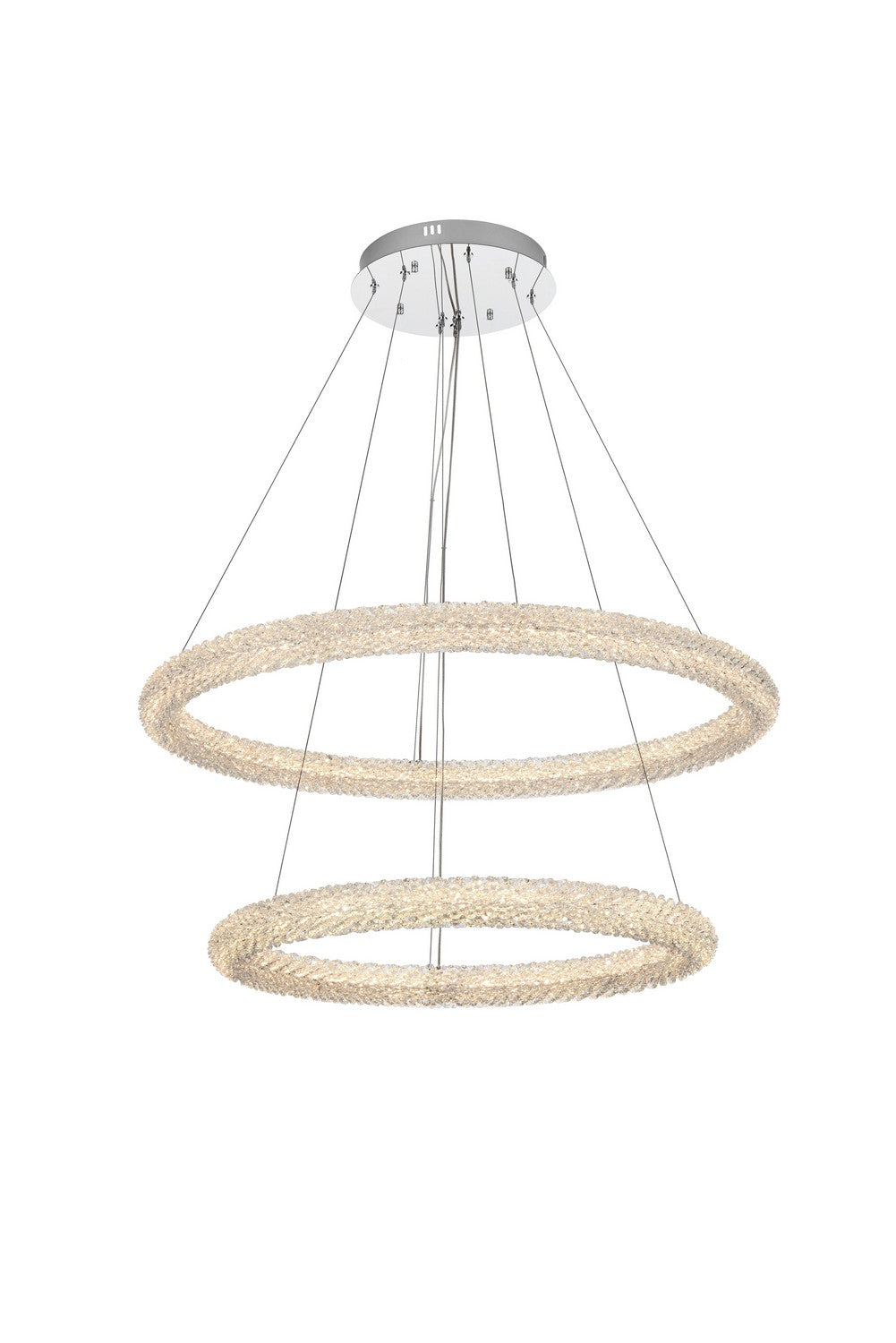Elegant Lighting - 3800G36C - LED Chandelier - Bowen - Chrome