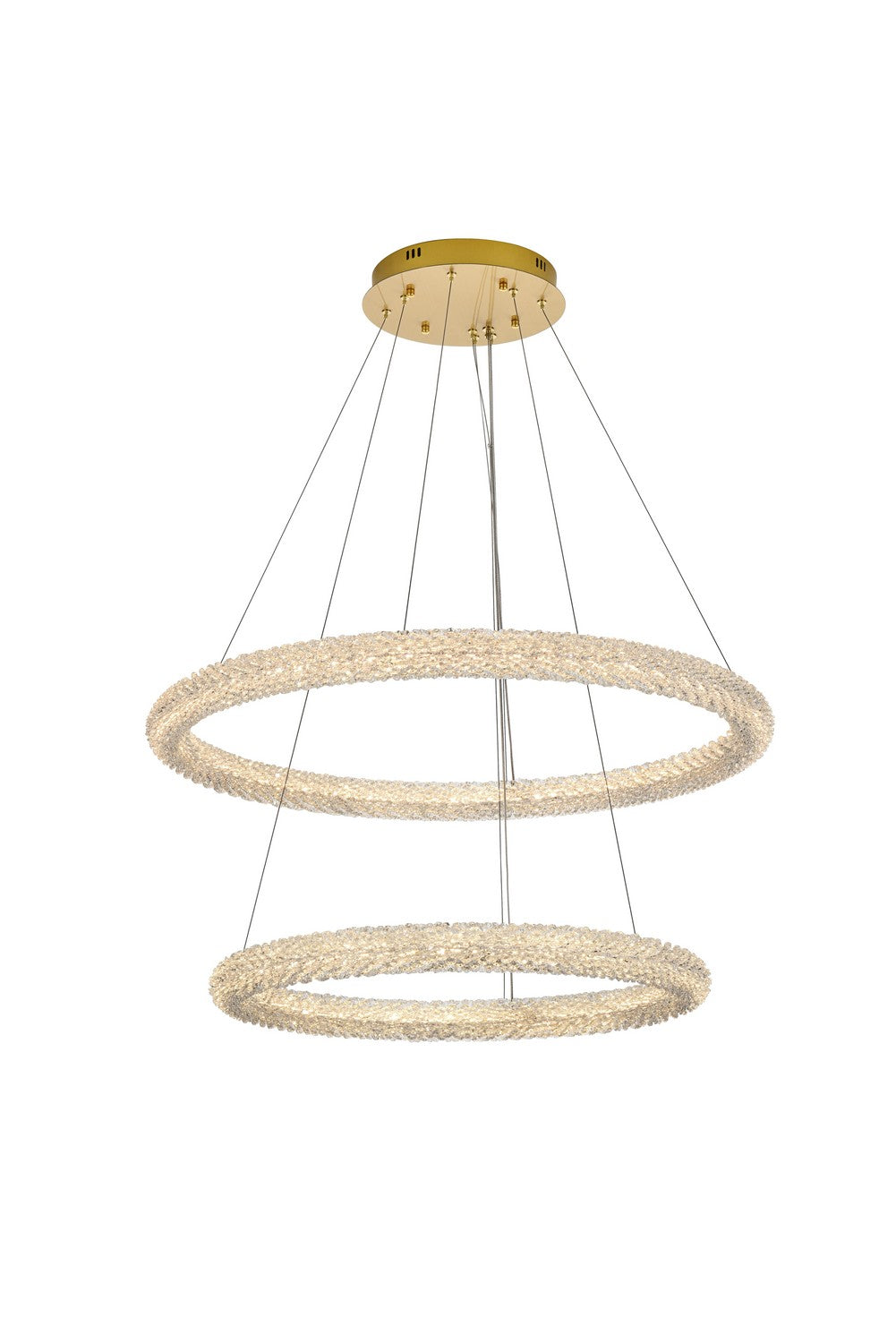 Elegant Lighting - 3800G36SG - LED Chandelier - Bowen - Satin Gold