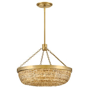 Hinkley - 48423LCB-NAT - LED Convertible Semi-Flush Mount - Sanibel - Lacquered Brass