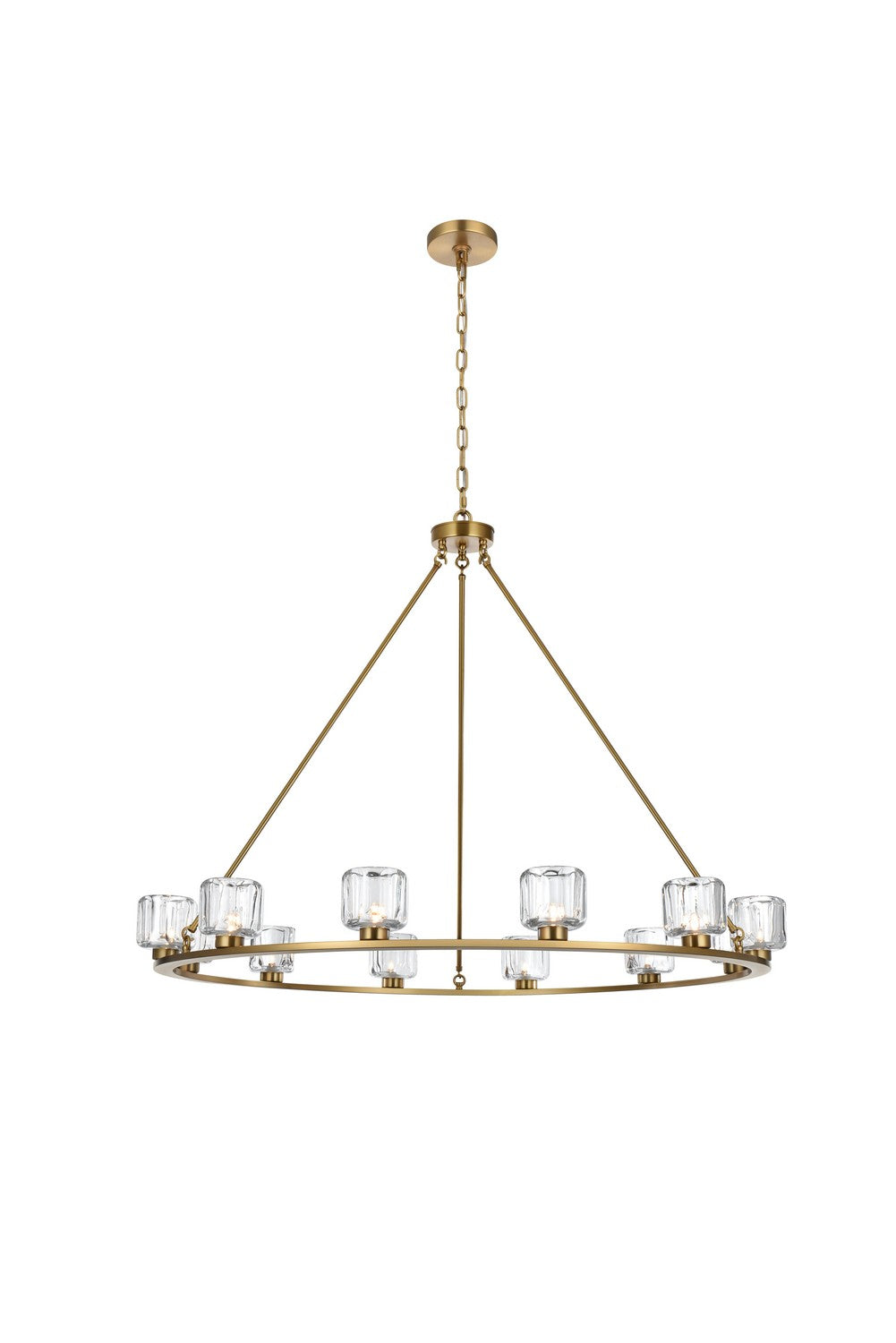 Elegant Lighting - 5100D48SG - 12 Light Chandelier - Cadence - Satin Gold
