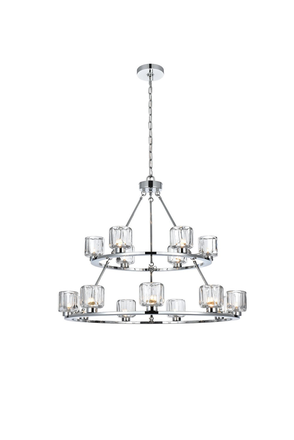 Elegant Lighting - 5100L236C - 15 Light Chandelier - Cadence - Chrome