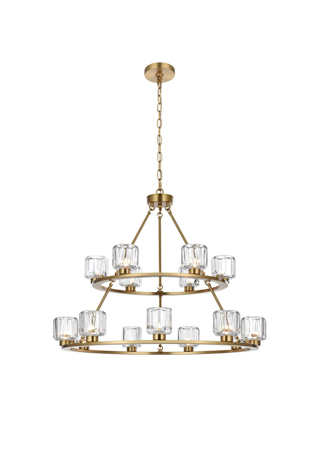Elegant Lighting - 5100L236SG - 15 Light Chandelier - Cadence - Satin Gold