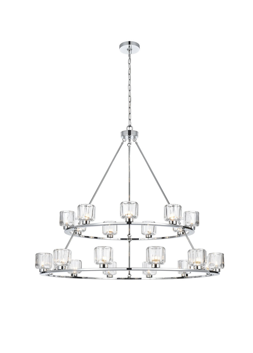 Elegant Lighting - 5100L248C - 21 Light Chandelier - Cadence - Chrome