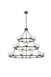 Elegant Lighting - 5100L348BK - 27 Light Chandelier - Cadence - Black