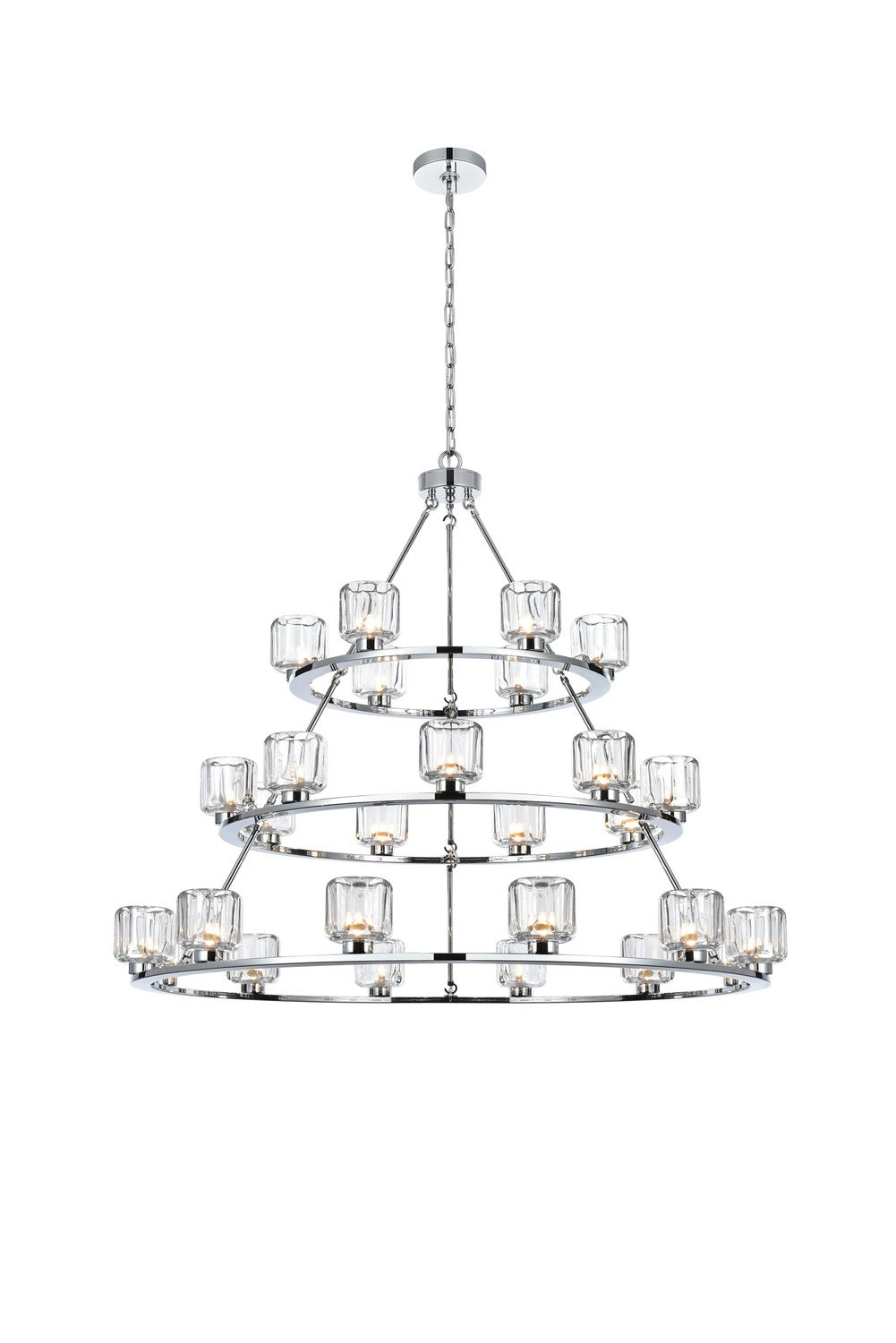 Elegant Lighting - 5100L348C - 27 Light Chandelier - Cadence - Chrome