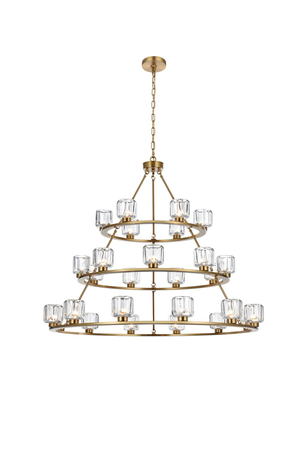 Elegant Lighting - 5100L348SG - 27 Light Chandelier - Cadence - Satin Gold
