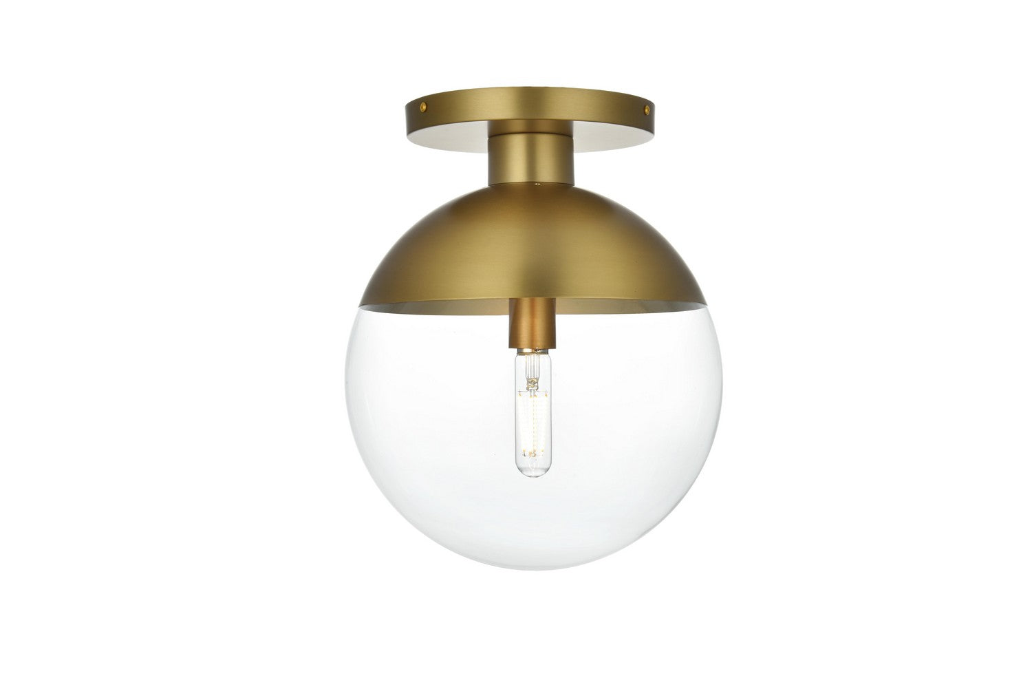 Elegant Lighting - LD6057SG - One Light Flush Mount - Eclipse - Satin Gold