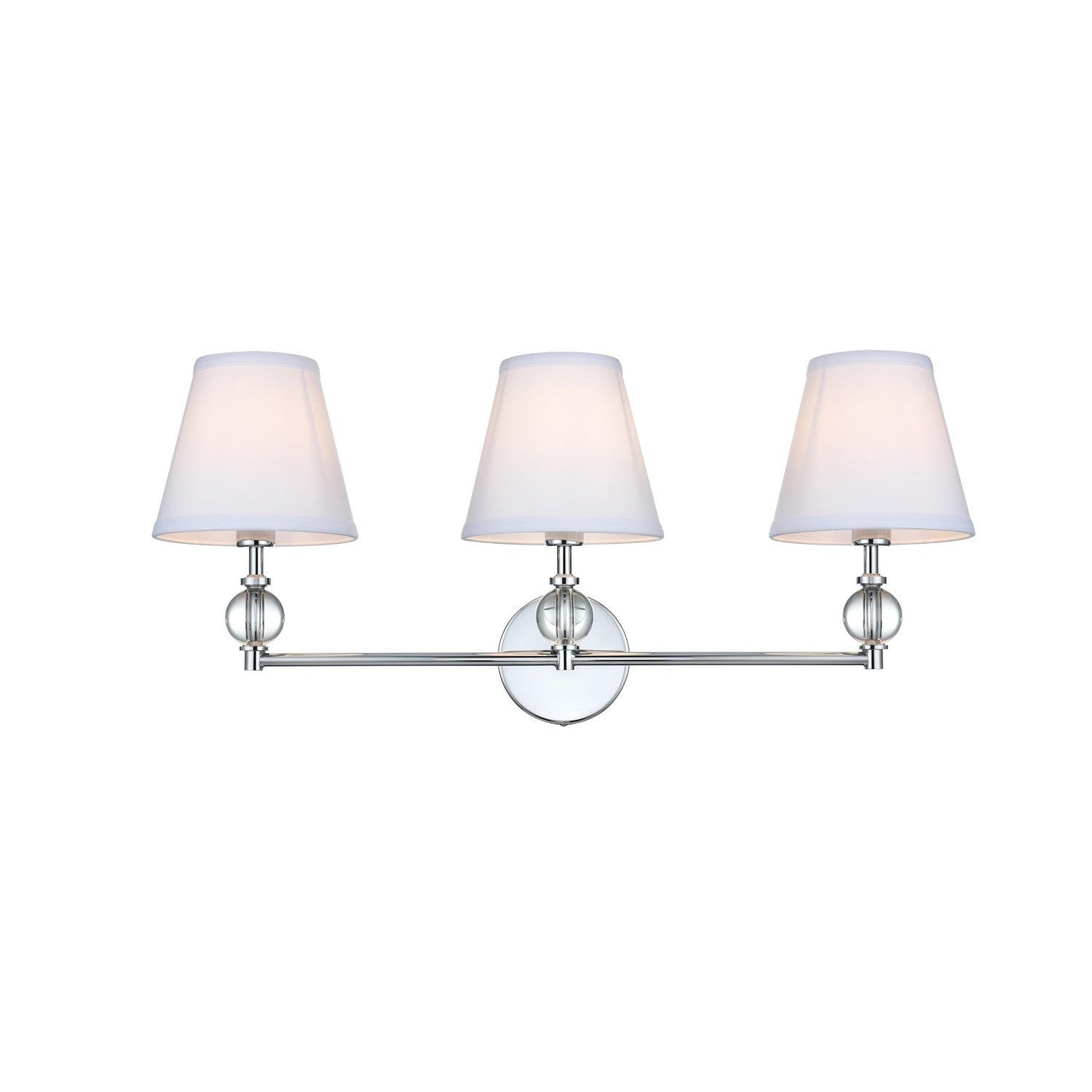 Elegant Lighting - LD7023W24C - Three Light Wall Sconce - Bethany - Chrome and White