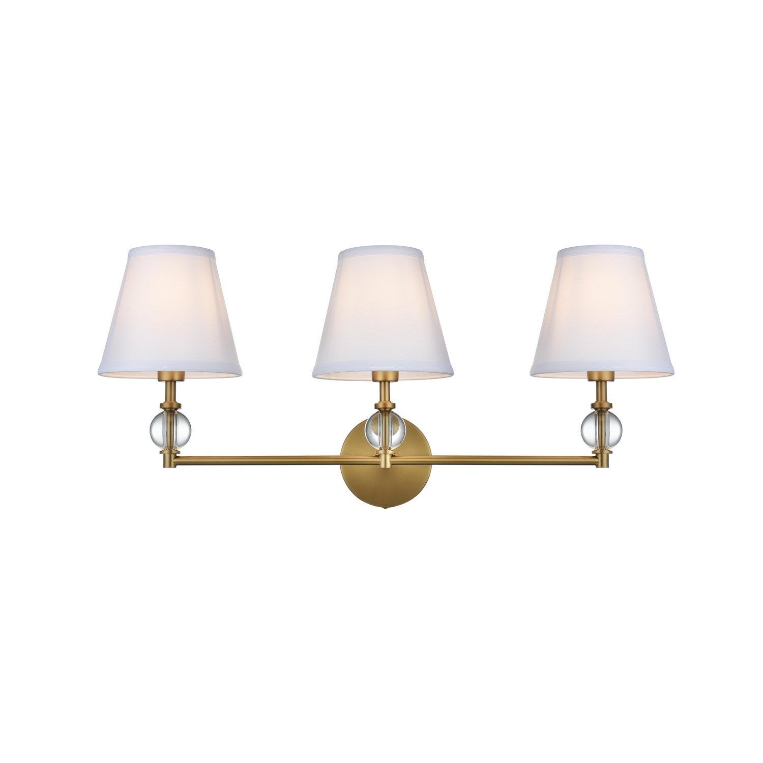 Elegant Lighting - LD7023W24SG - Three Light Wall Sconce - Bethany - Satin Gold and White